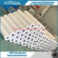 ASTM 1.5mm Pre-Applied HDPE Self-Adhesive Waterproof Membrane